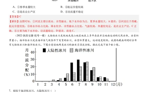 2024届高考一轮复习专题四地球上的水第十一讲水循环、水量平衡与陆地水体相互关系（解析版）_通用版（老高考）复习资料_2024年复习资料_专题训练