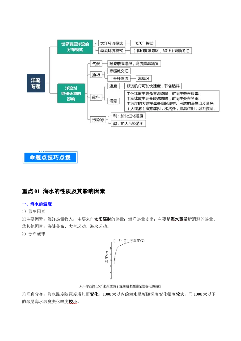重难点08海水运动与人类活动（解析版）_2025年新高考资料_二轮复习_2025年高三地理高考二轮复习专项提升（新高考通用）3405802_重点&middot;难点&middot;热点专练（分地区）_天津专用