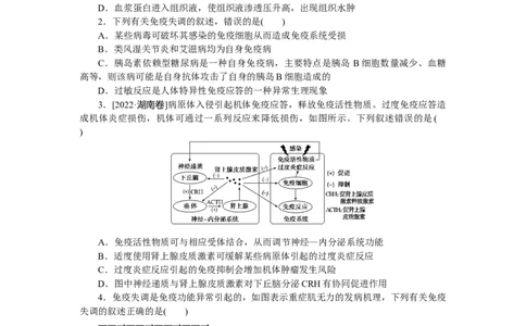 专练75　免疫失调_新高考复习资料_2023年新高考复习资料_专项复习_2023《微专题&middot;小练习》&middot;生物&middot;新教材&middot;XL-7