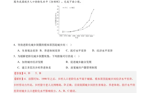 消灭易错人文地理选择题50题专练（解析版）_2025年新高考资料_二轮复习_01高考语文等多个文件_2025年高三地理高考二轮复习专项提升_易错专练