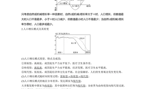 24必修②第1章人口的变化第15讲人口的数量变化与人口合理容量_通用版（老高考）复习资料_2023年复习资料_地理高三一轮复习系列_地理高三一轮复习系列《一轮复习讲义》（教师版）