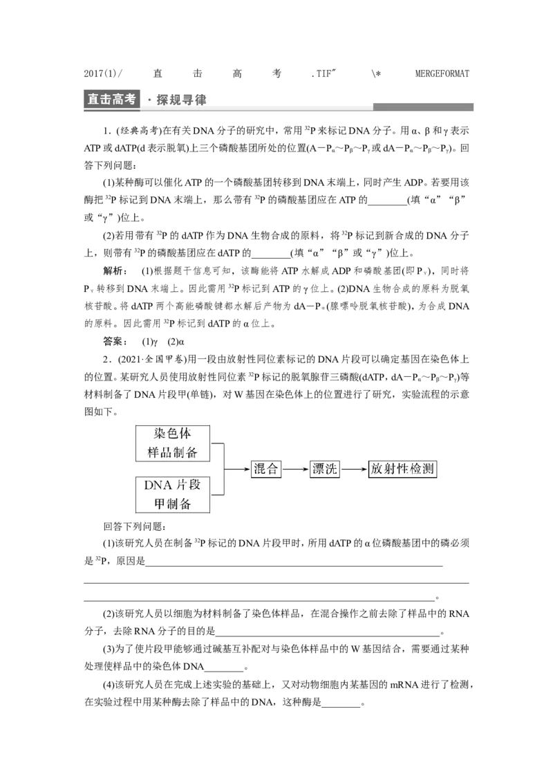 [12501779]高中生物一轮复习学案：第8讲　ATP与细胞呼吸_新高考复习资料_2023年新高考复习资料_一轮复习_精讲精练2023届新高考生物一轮复习学案