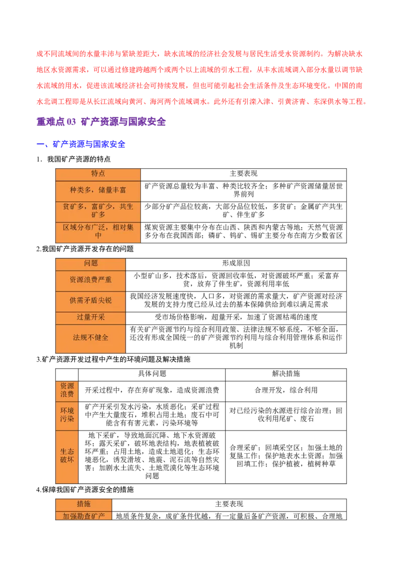 重难点14自然资源与国家安全（浙江专用）（解析版）_2025年新高考资料_二轮复习_2025年高三地理高考二轮复习专项提升（新高考通用）3405802_重点&middot;难点&middot;热点专练（分地区）_浙江专用