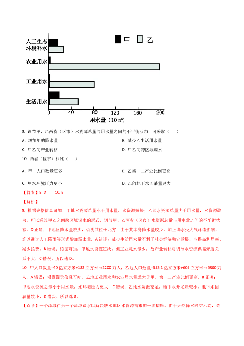 重难点14自然资源与国家安全（浙江专用）（解析版）_2025年新高考资料_二轮复习_2025年高三地理高考二轮复习专项提升（新高考通用）3405802_重点&middot;难点&middot;热点专练（分地区）_浙江专用