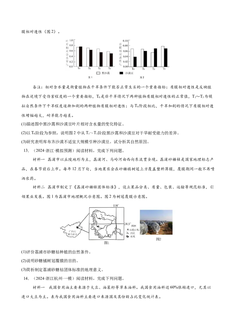 消灭易错人文地理非选择题35题专练（原卷版）_2025年新高考资料_二轮复习_01高考语文等多个文件_2025年高三地理高考二轮复习专项提升_易错专练