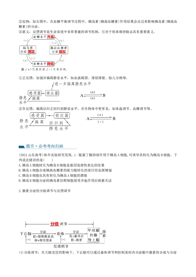 第27讲体液调节（讲义）（学生版）_2024年新高考资料_1.2024一轮复习_2024年高考生物一轮复习讲练测（新教材新高考）
