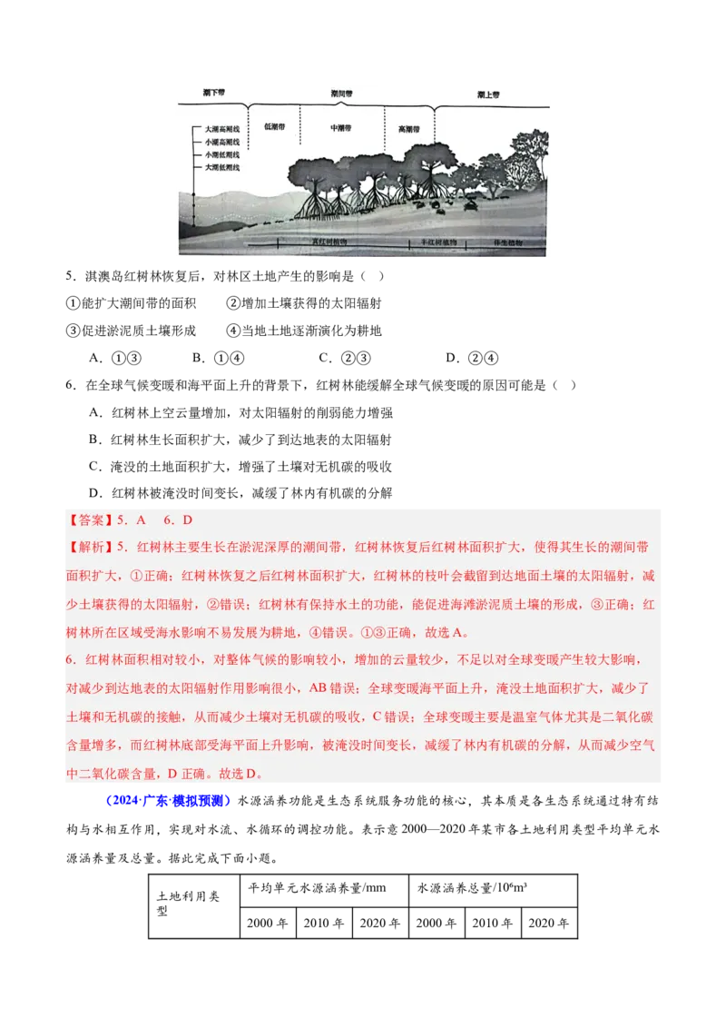 重难点06自然地理环境的整体性与差异性（解析版）_2025年新高考资料_二轮复习_01高考语文等多个文件_2025年高三地理高考二轮复习专项提升_重点&middot;难点&middot;热点专练（分地区）_广东专用