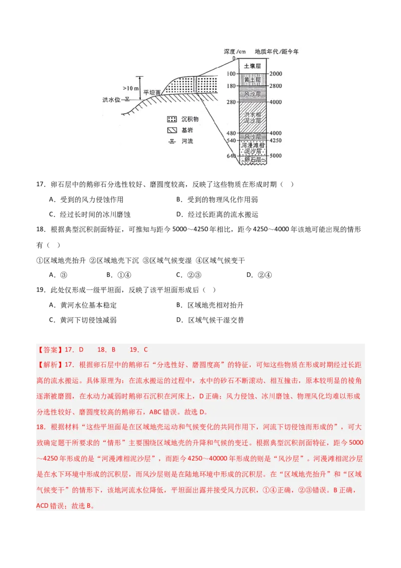 重难点06地表形态的塑造与地貌（解析版）_2025年新高考资料_二轮复习_2025年高三地理高考二轮复习专项提升（新高考通用）3405802_重点&middot;难点&middot;热点专练（分地区）_天津专用