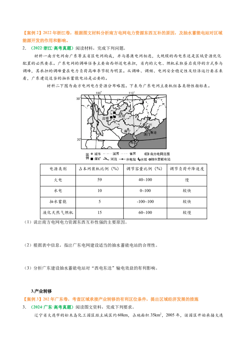 专题28区域联系和区域间协调发展措施的描述方法与技巧（原卷版）_2025年新高考资料_二轮复习_01高考语文等多个文件_2025年高考地理二轮热点题型归纳与变式演练（新高考通用）