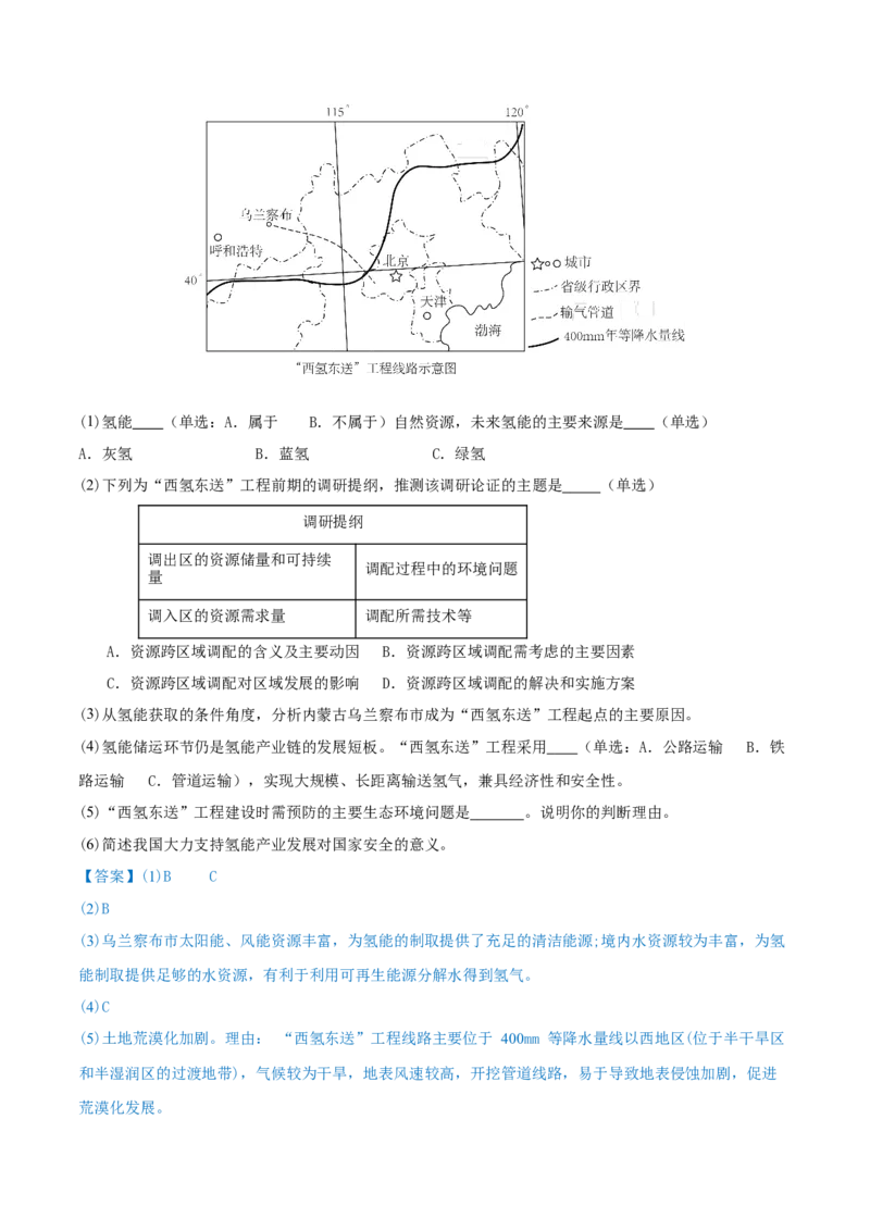 重难点专题15自然资源开发与国家安全（解析版）_2025年新高考资料_二轮复习_01高考语文等多个文件_2025年高三地理高考二轮复习专项提升_重点&middot;难点&middot;热点专练（分地区）_上海专用