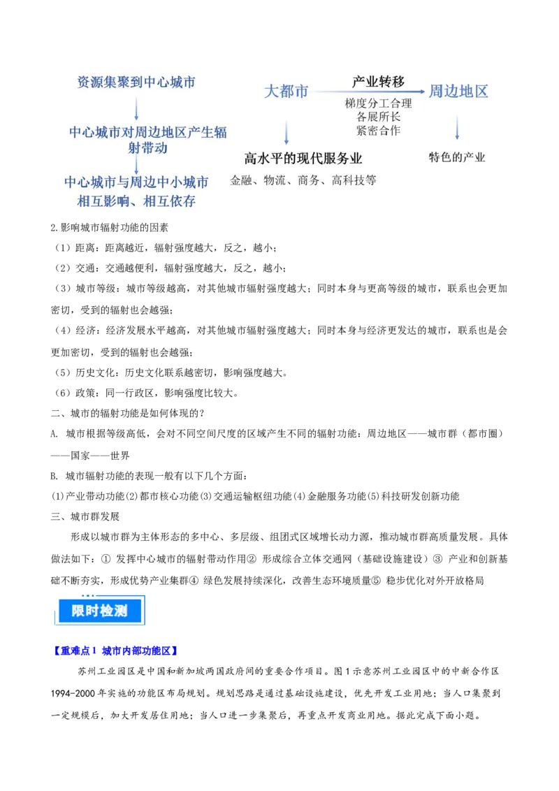 重难点11城乡发展与规划（原卷版）_2025年新高考资料_二轮复习_2025年高三地理高考二轮复习专项提升（新高考通用）3405802_重点&middot;难点&middot;热点专练（分地区）