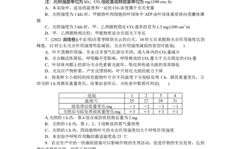 专练26　光合作用原理的应用_通用版（老高考）复习资料_2023年复习资料_专项复习_2023《微专题&middot;小练习》&middot;生物