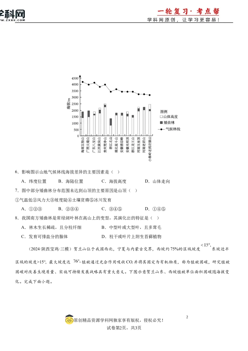 第18讲自然环境的差异性（原卷版）_2025年新高考资料_一轮复习_备战2025年高考地理一轮复习考点帮（新高考通用）（完结）