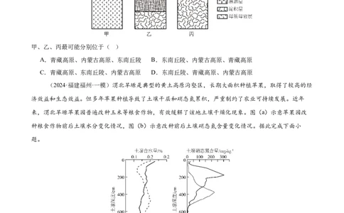 第16讲植被与土壤（原卷版）_2025年新高考资料_一轮复习_备战2025年高考地理一轮复习考点帮（新高考通用）（完结）