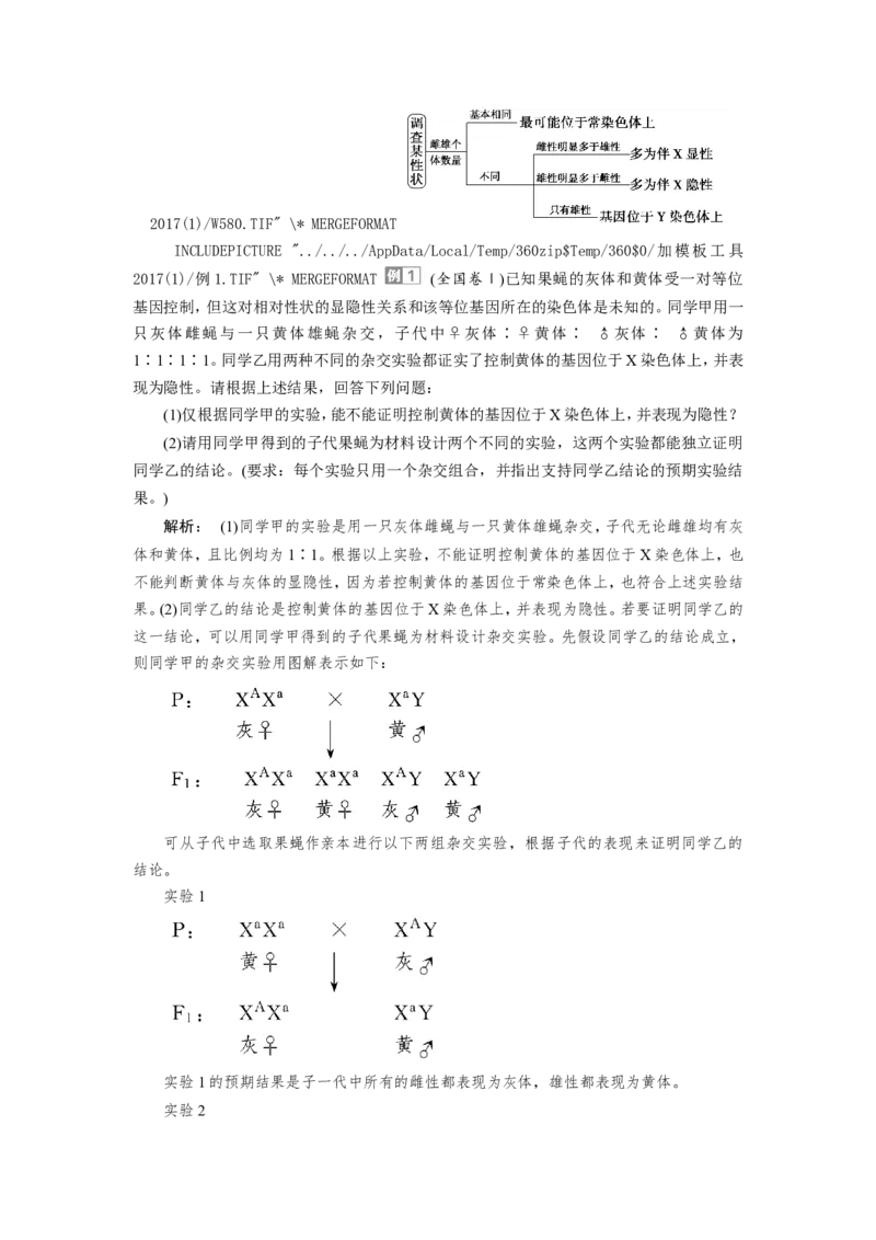 [12533088]高中生物一轮复习学案：第16讲　基因在染色体上、伴性遗传和人类遗传病_新高考复习资料_2023年新高考复习资料_一轮复习_精讲精练2023届新高考生物一轮复习学案