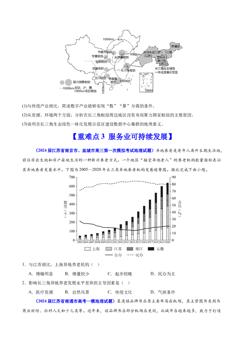 重难点11产业可持续发展（原卷版）_2025年新高考资料_二轮复习_2025年高三地理高考二轮复习专项提升（新高考通用）3405802_重点&middot;难点&middot;热点专练（分地区）_江苏专用