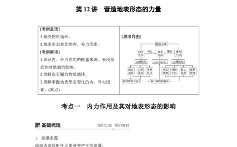 18必修①第5章地表形态的塑造第12讲营造地表形态的力量_通用版（老高考）复习资料_2023年复习资料_地理高三一轮复习系列_地理高三一轮复习系列《一轮复习讲义》（教师版）