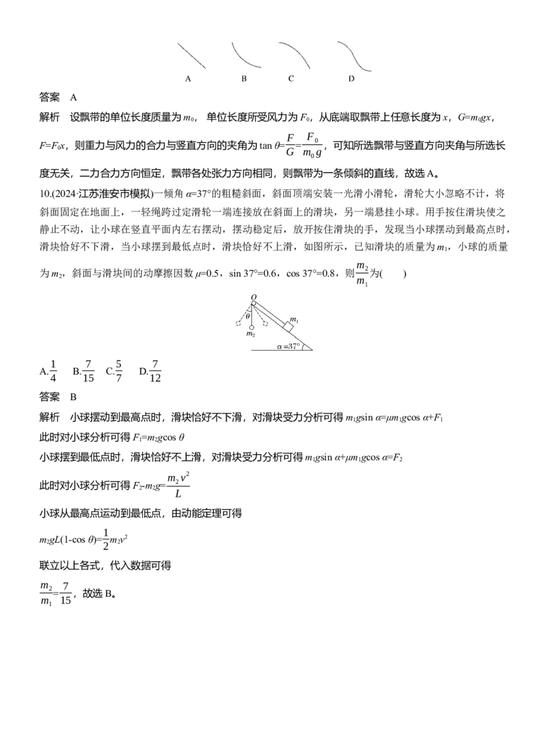 热点1　受力分析和共点力平衡_04高考物理_2025年新高考资料_二轮复习_2025年高考物理大二轮_2025物理二轮专题复习教师用书Word版文档_考前特训_热点排查练