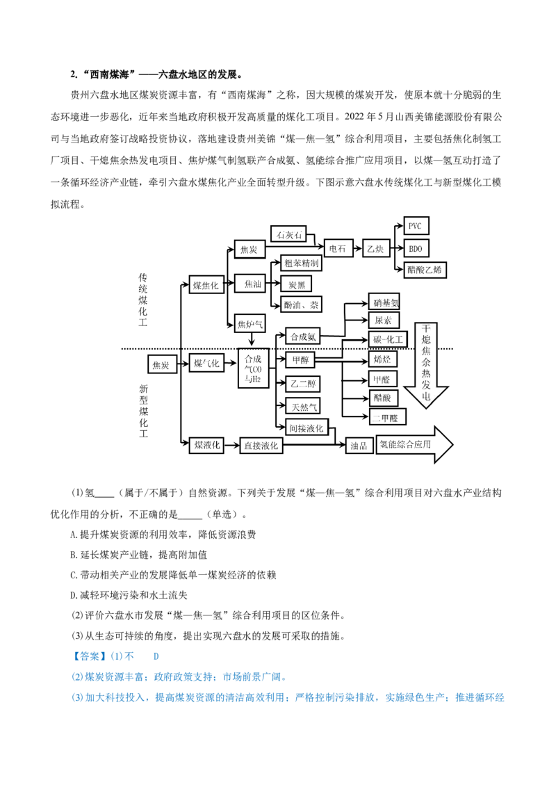 热点03资源枯竭区、资源缺乏区、&ldquo;绿色贫困县&rdquo;&hellip;&hellip;区域转型发展与振兴（解析版）_2025年新高考资料_二轮复习_2025年高三地理高考二轮复习专项提升（新高考通用）3405802_上海专用