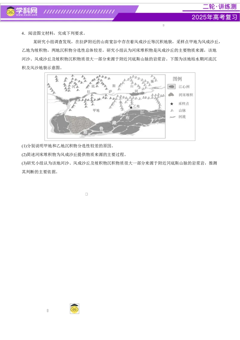 微专题沙丘（讲义）（原卷版）_2025年新高考资料_二轮复习_上好课2025年高考地理二轮复习讲练测（新高考通用）3381954