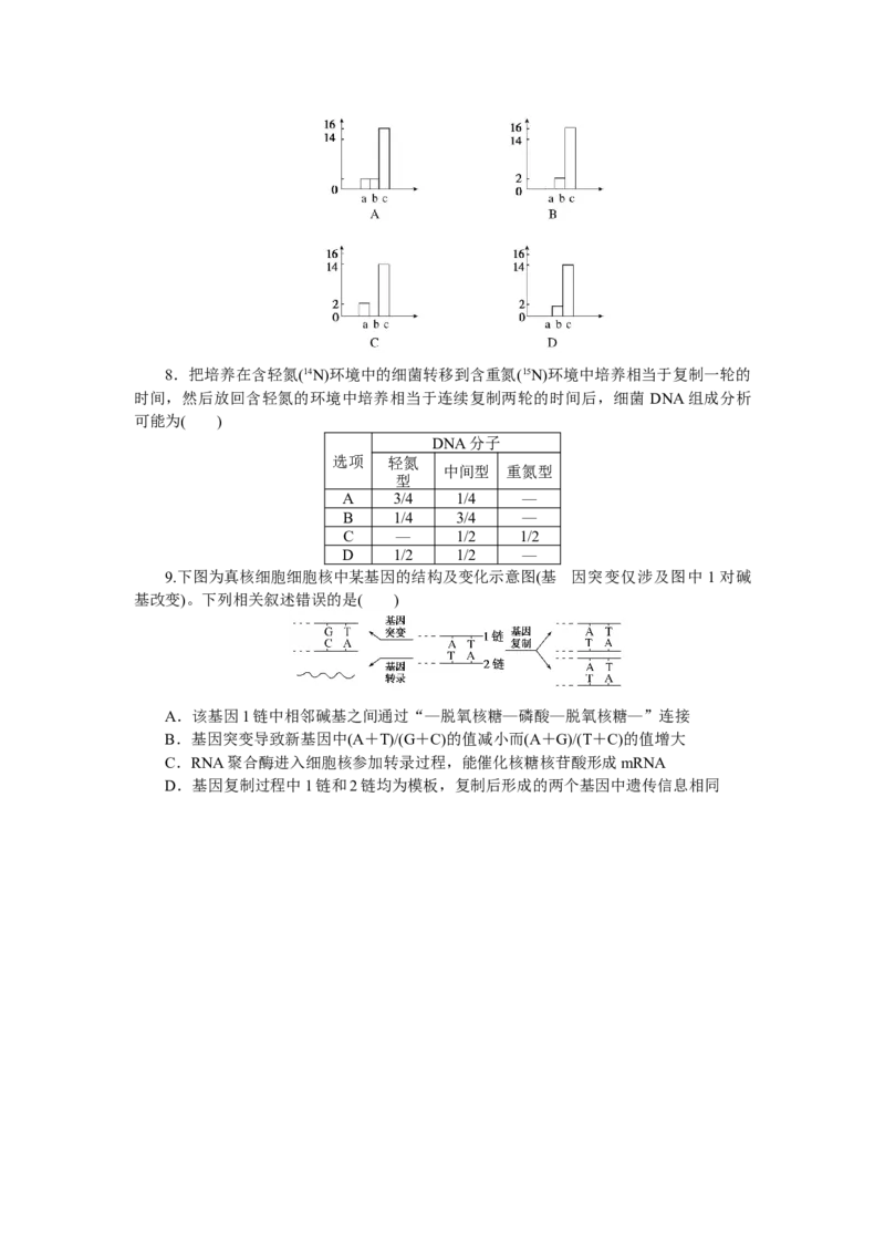 专练42　DNA的复制及计算_通用版（老高考）复习资料_2023年复习资料_专项复习_2023《微专题&middot;小练习》&middot;生物
