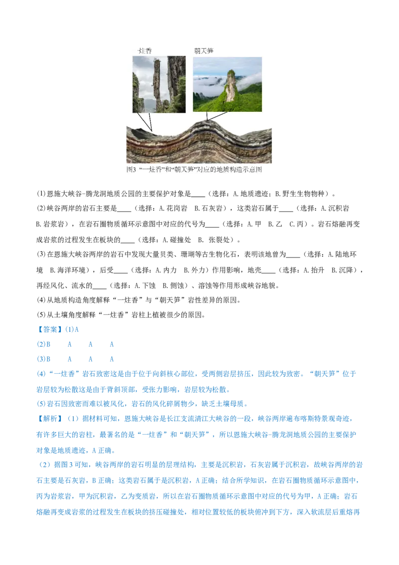 重难点专题05岩石圈运动与地表形态、地质灾害（解析版）_2025年新高考资料_二轮复习_2025年高三地理高考二轮复习专项提升（新高考通用）3405802_重点&middot;难点&middot;热点专练（分地区）