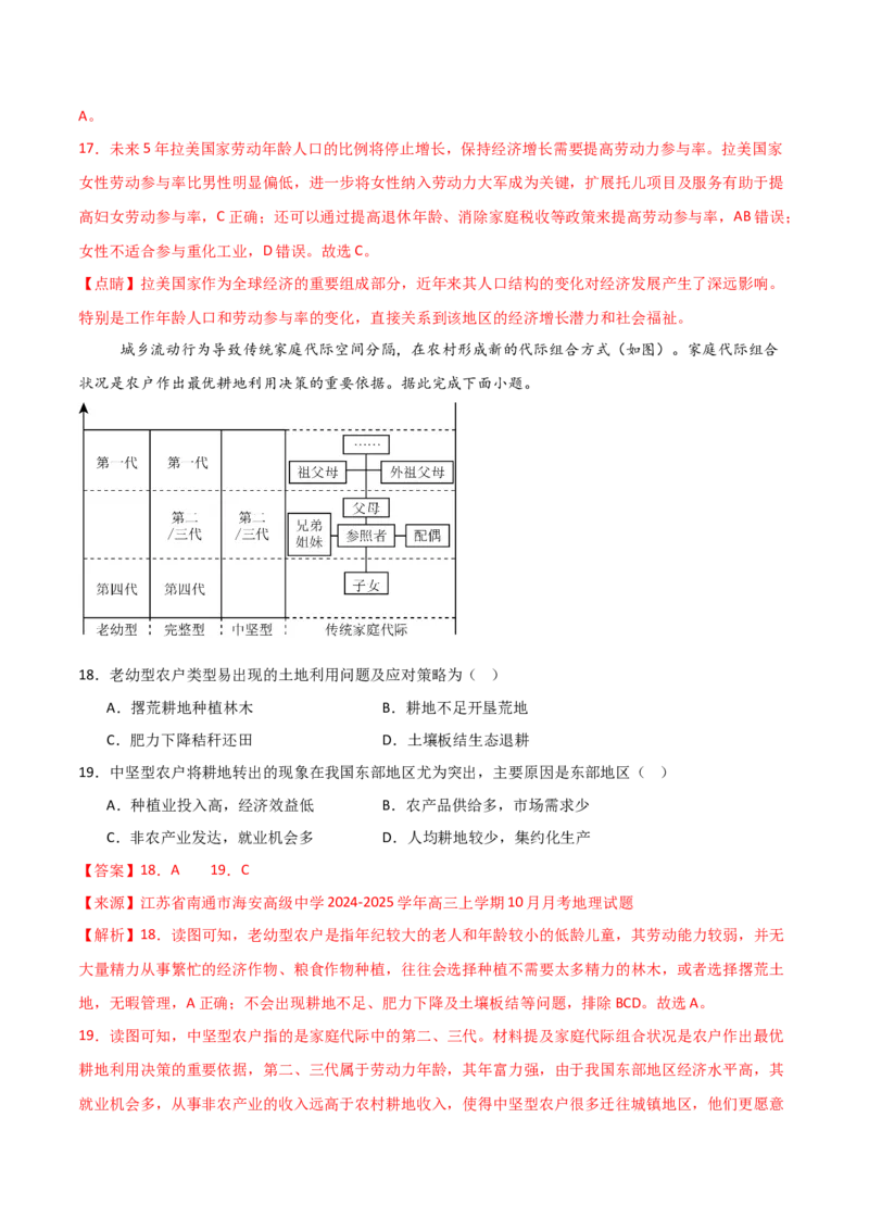 重难点10人口（解析版）_2025年新高考资料_二轮复习_01高考语文等多个文件_2025年高三地理高考二轮复习专项提升_重点&middot;难点&middot;热点专练（分地区）