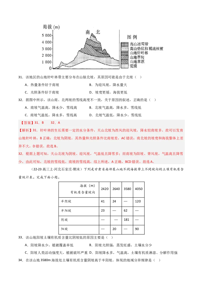 重难点10自然环境的整体性与差异性（解析版）_2025年新高考资料_二轮复习_01高考语文等多个文件_2025年高三地理高考二轮复习专项提升_重点&middot;难点&middot;热点专练（分地区）_天津专用