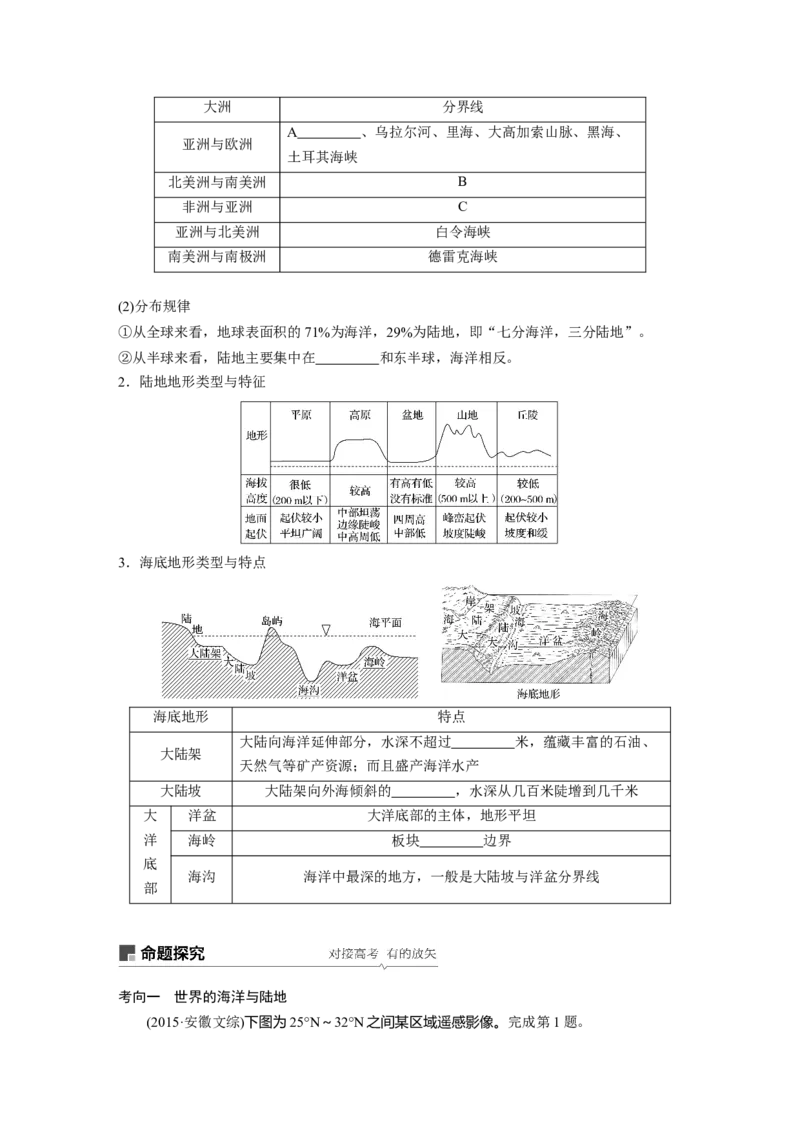 61区域地理第1章世界地理第36讲世界地理概况_通用版（老高考）复习资料_2023年复习资料_地理高三一轮复习系列_地理高三一轮复习系列《一轮复习讲义》（学生版）