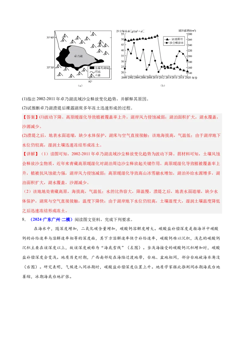 重难点12人地关系的可持续发展（解析版）_2025年新高考资料_二轮复习_01高考语文等多个文件_2025年高三地理高考二轮复习专项提升_重点&middot;难点&middot;热点专练（分地区）_广东专用