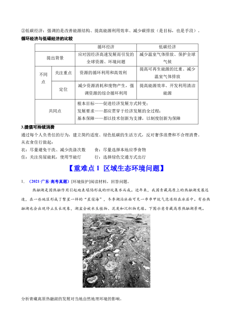 重难点12人地关系的可持续发展（解析版）_2025年新高考资料_二轮复习_01高考语文等多个文件_2025年高三地理高考二轮复习专项提升_重点&middot;难点&middot;热点专练（分地区）_广东专用