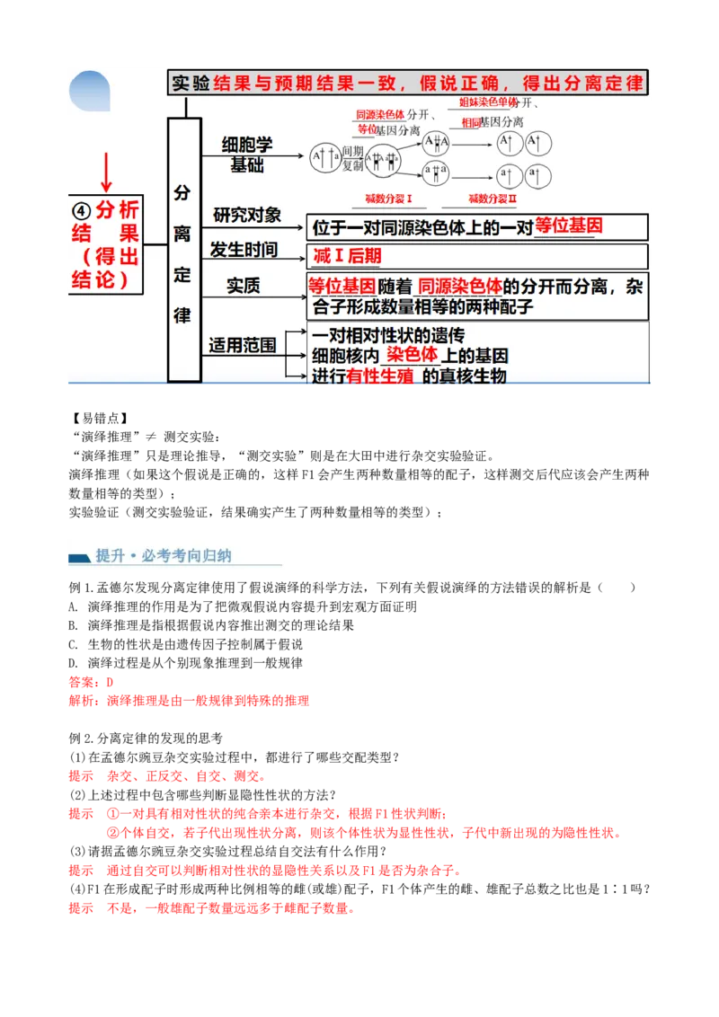 第16讲基因的分离定律（讲义）（教师版）_2024年新高考资料_1.2024一轮复习_2024年高考生物一轮复习讲练测（新教材新高考）