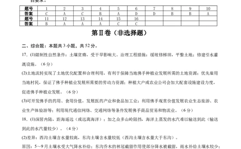 地理（广西卷）（参考答案）_2025年新高考资料_二轮复习_2025年高三地理高考二轮复习专项提升（新高考通用）3405802_模拟试卷_地理（广西卷）-学易金卷：2025年高考第二次模拟考试