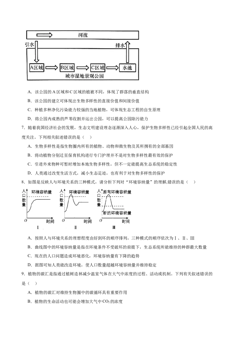 第15讲生态系统及人与环境（练习）（原卷版）_2024年新高考资料_2.2024二轮复习_2024年高考生物二轮复习讲练测（新教材新高考）