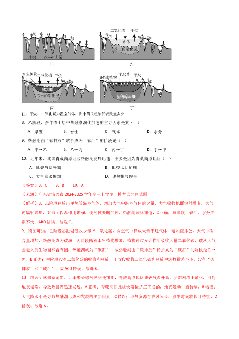 热点04气候变化与可持续发展（解析版）_2025年新高考资料_二轮复习_01高考语文等多个文件_2025年高三地理高考二轮复习专项提升_重点&middot;难点&middot;热点专练（分地区）