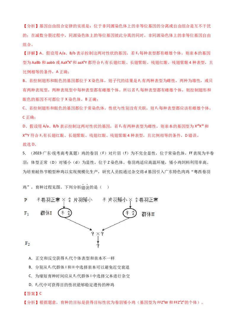 第18讲伴性遗传和人类遗传病（讲义）（教师版）_2024年新高考资料_1.2024一轮复习_2024年高考生物一轮复习讲练测（新教材新高考）