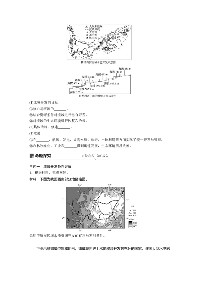 51必修③第3章区域自然资源综合开发第31讲流域的综合开发&mdash;&mdash;以美国田纳西河流域为例_通用版（老高考）复习资料_2023年复习资料_地理高三一轮复习系列