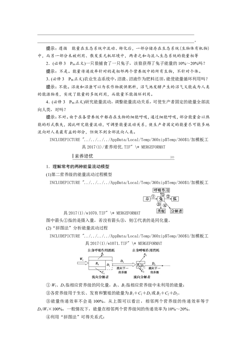 [12533109]高中生物一轮复习学案：第30讲　生态系统的结构与功能_新高考复习资料_2023年新高考复习资料_一轮复习_精讲精练2023届新高考生物一轮复习学案