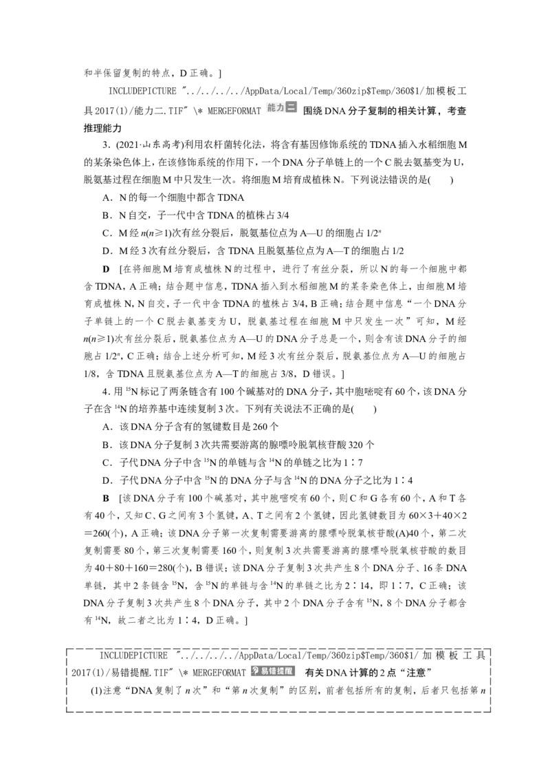 [12533092]高中生物一轮复习学案：第18讲　DNA的结构、复制和基因的本质_新高考复习资料_2023年新高考复习资料_一轮复习_精讲精练2023届新高考生物一轮复习学案