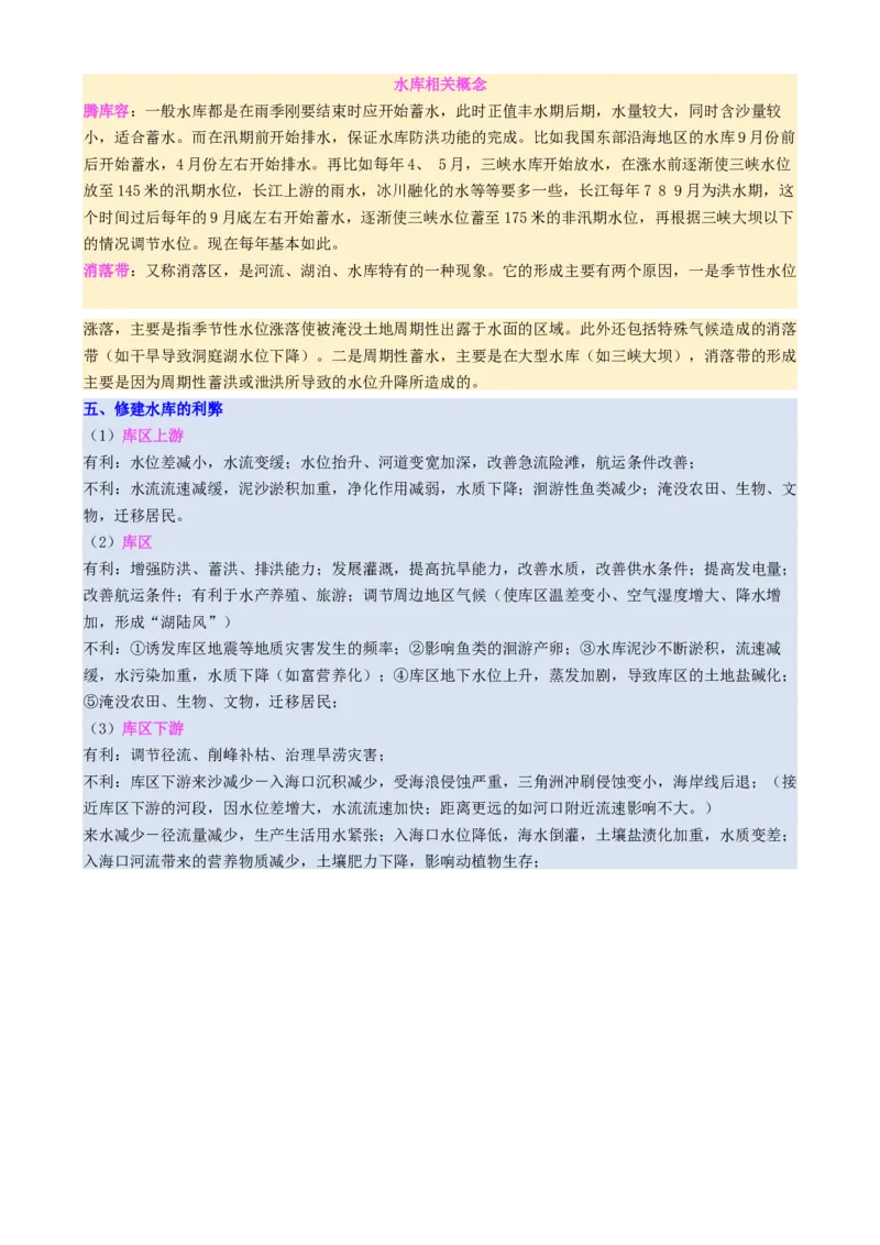 微专题水库的水文特征及功能（讲义）（解析版）_2025年新高考资料_二轮复习_上好课2025年高考地理二轮复习讲练测（新高考通用）3381954