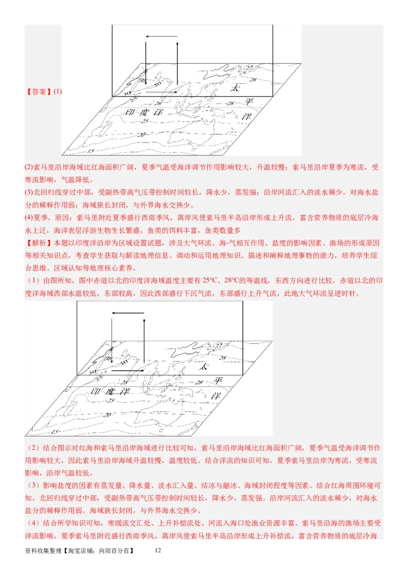 2024届高考一轮复习专题四地球上的水第十三讲海气相互作用与海洋异动（解析版）_通用版（老高考）复习资料_2024年复习资料_完备战2024年高考地理一轮复习考点帮（全国通用）