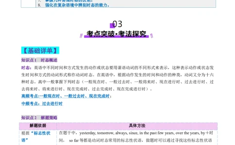 第15讲动词时态之进行时（讲义）（解析版）_03高考英语_2025年新高考资料_一轮复习_2025年高考英语一轮复习讲练测（新教材新高考，含2024年高考真题）_语法