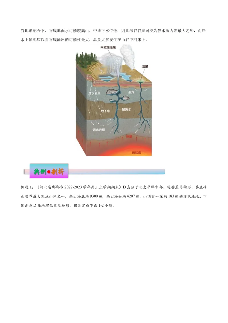 微专题岛屿、火山以及温泉的形成（解析版）_2025年新高考资料_二轮复习_01高考语文等多个文件_2025年高三地理高考二轮复习专项提升_微专题集成讲练