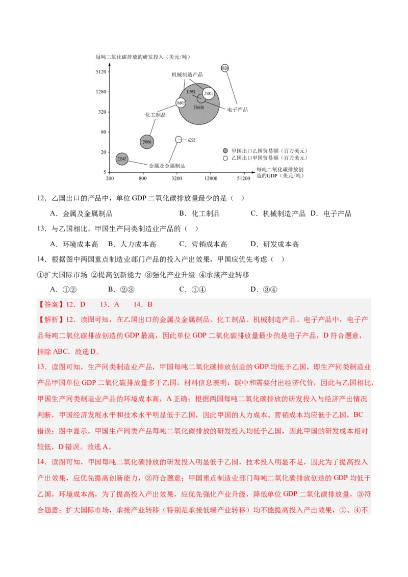 重难点14资源、环境与国家安全（解析版）_2025年新高考资料_二轮复习_01高考语文等多个文件_2025年高三地理高考二轮复习专项提升_重点&middot;难点&middot;热点专练（分地区）_江苏专用