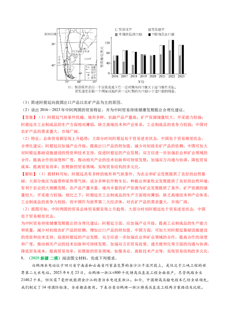 专题28区域联系和区域间协调发展措施的描述方法与技巧（解析版）_2025年新高考资料_二轮复习_01高考语文等多个文件_2025年高三地理高考二轮复习专项提升_题型专练