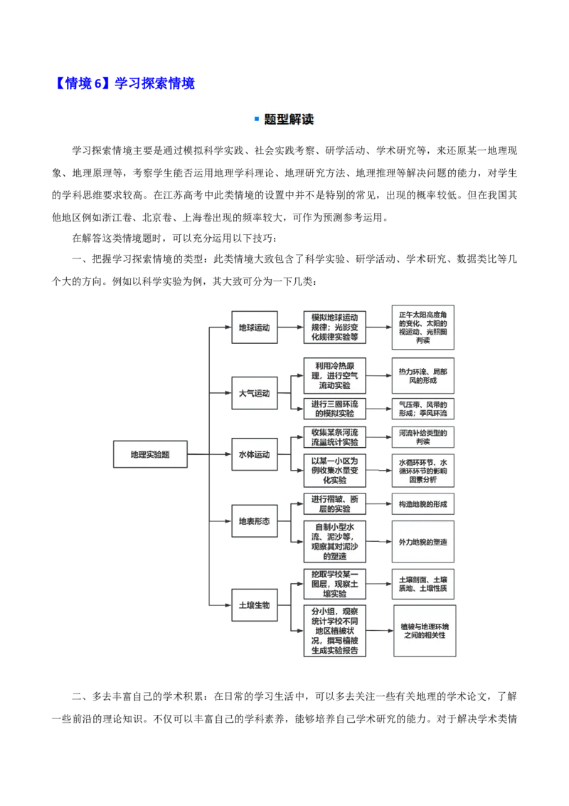 题型02常见命题情境与技巧解读（原卷版）_2025年新高考资料_二轮复习_01高考语文等多个文件_2025年高三地理高考二轮复习专项提升_重点&middot;难点&middot;热点专练（分地区）_江苏专用