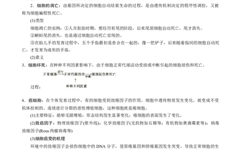 GKSW150_第11讲细胞的分化、衰老、凋亡与癌变-备战2022年高考生物一轮复习精品讲义（人教版）(原卷版)_新高考复习资料_2022年新高考复习资料