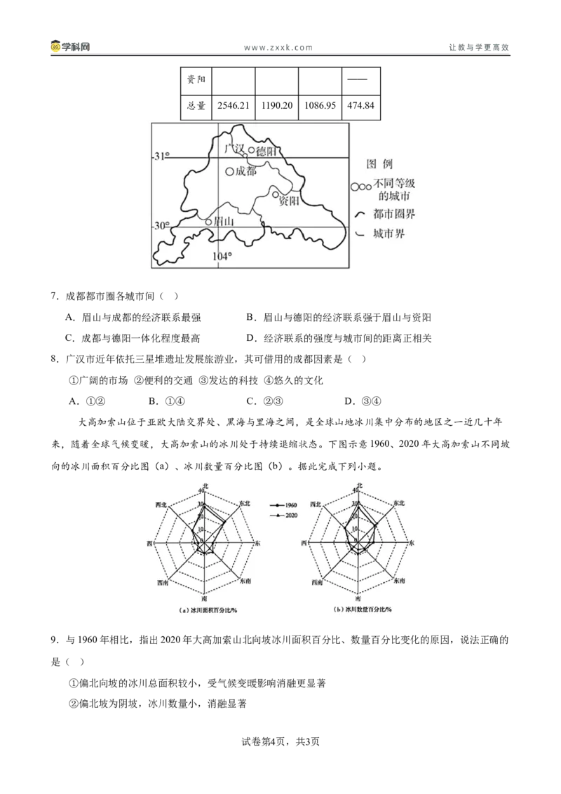 信息必刷卷01（广东专用）（原卷版）_2025年新高考资料_2025考前信息卷_2025年高考地理考前信息必刷卷（广东专用）3436028