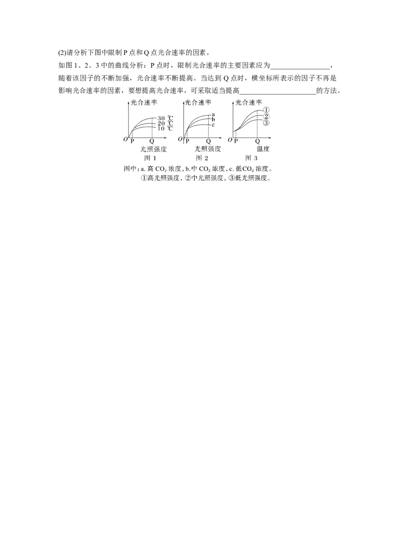 第3单元　第6课时　光合作用的影响因素及其应用_2024年新高考资料_1.2024一轮复习_2024年高考生物一轮复习讲义（新人教版）_学生版在此文件夹_大一轮复习讲义