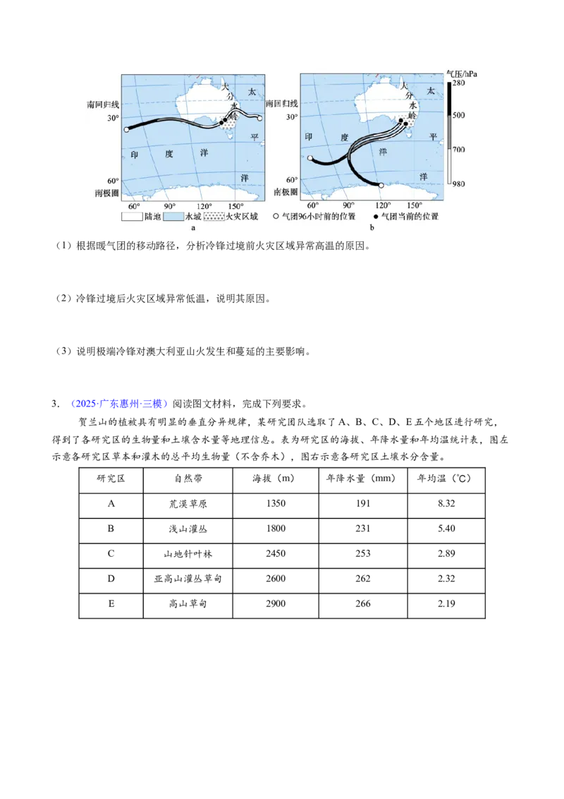 考前冲刺&mdash;&mdash;非选择题压轴特训01（原卷版）_2025年新高考资料_二轮复习_01高考语文等多个文件_2025年高考地理二轮热点题型归纳与变式演练（新高考通用）